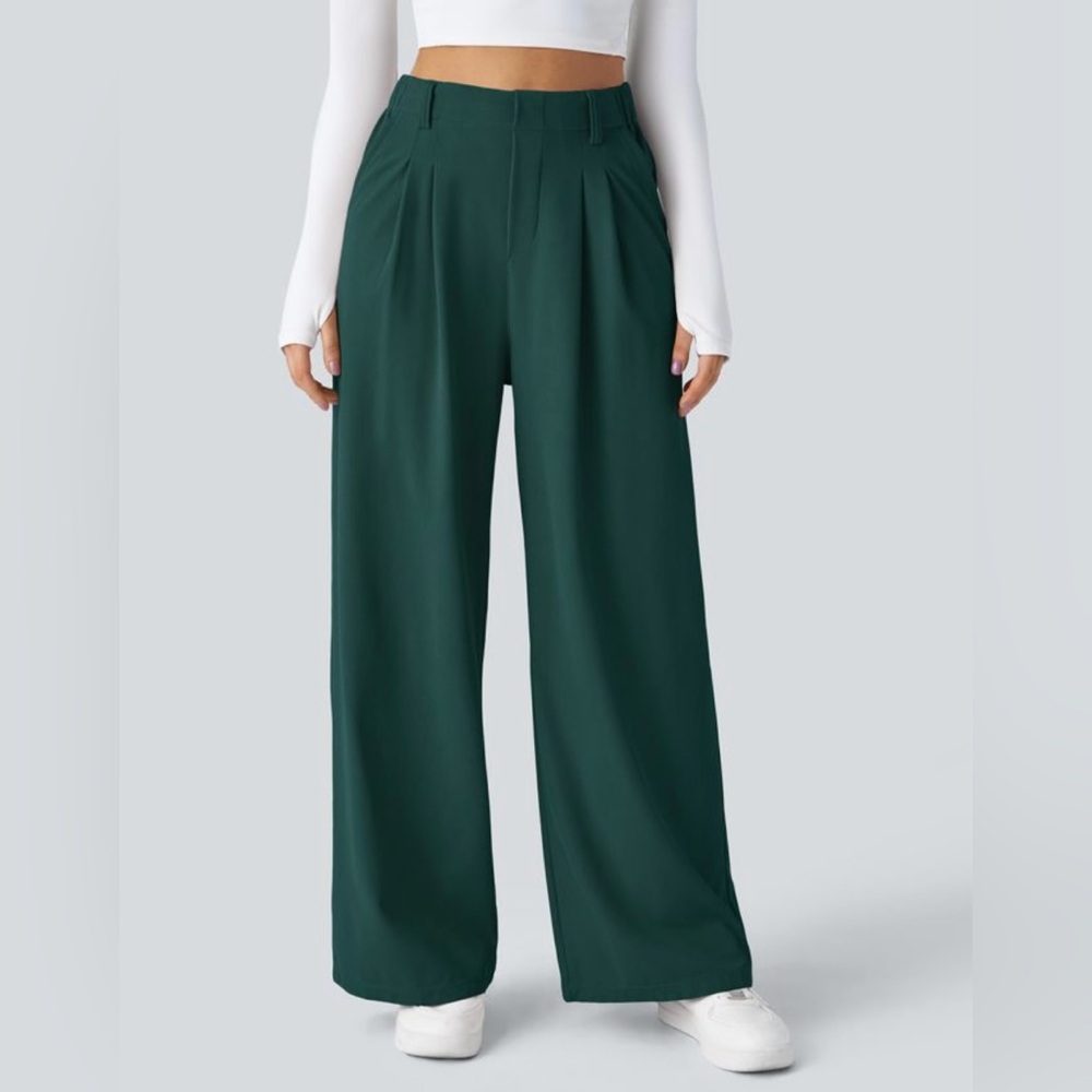 Halara Flex™ High Waisted Pocket Wide Leg Waffle Work Pants